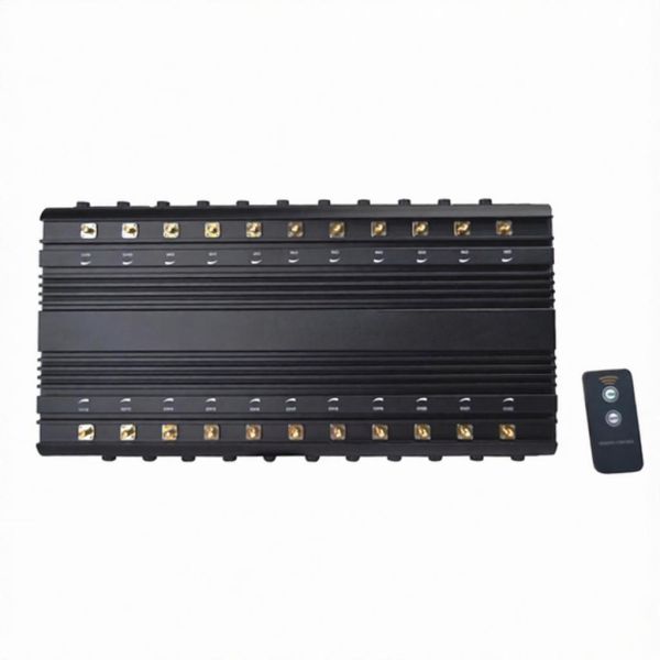 80m Stationary Cell Signal Disruptor GSM 3G 4G 5G Mobile Phone 22 Bands 46w