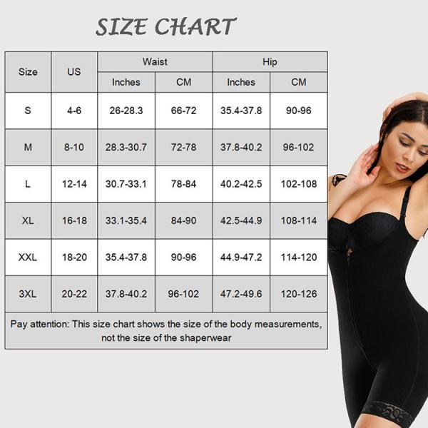 HEXIN High Elastic Zipper Butt Lifter Tummy Control Shapewear for Women Regular Size