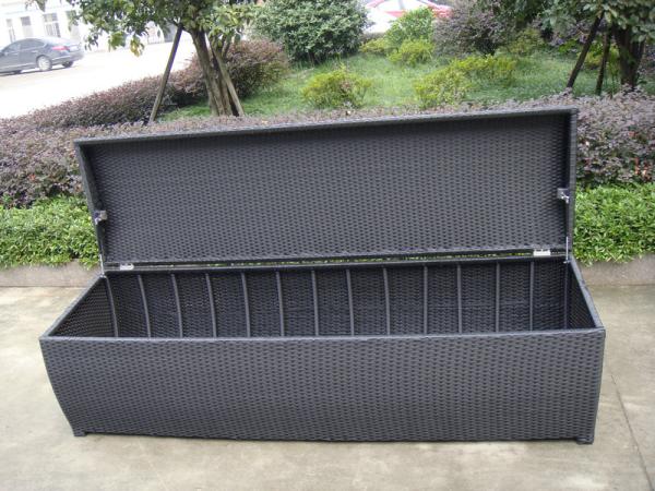 Waterproof Grey Resin Wicker Storage Box For Hotel , 1200*600*650mm