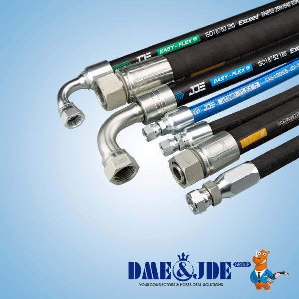 BS EN 856 4SP Wire Spiral Hydraulic Hose Assembly For Heavy Machinery Excavators