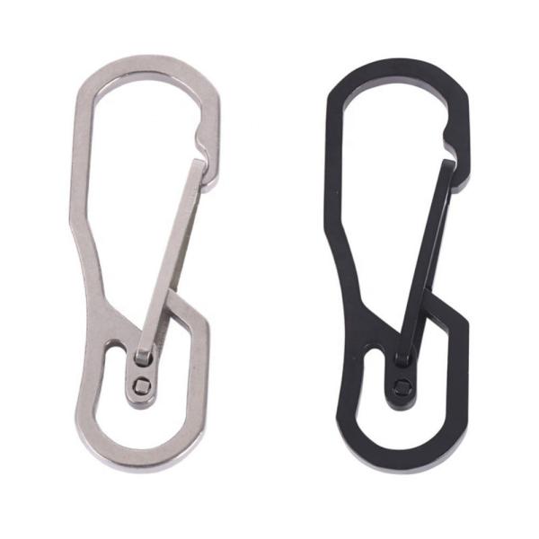 EDC Outdoor Titanium Camping Parts Colorful Hook Carabiner With Good Strength
