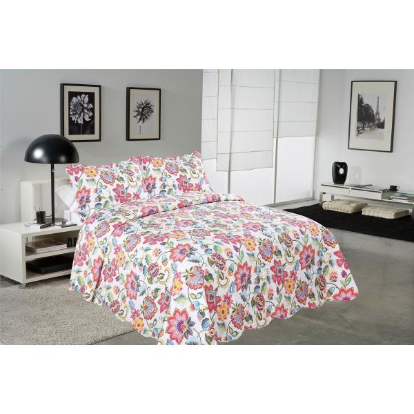 Cockscomb Flower Double Bed Quilt Covers , Microfiber Fabric Quilt Cover Sets