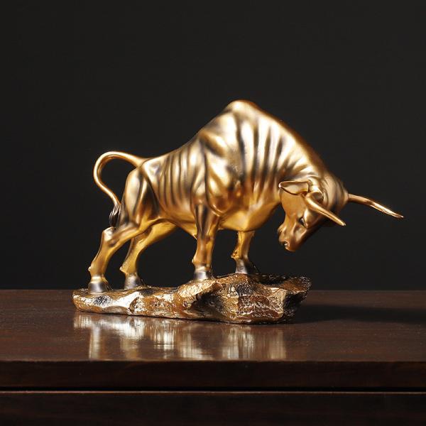 Small Indoor Table Decoration Taurus Sculpture Cast Copper Batch Production