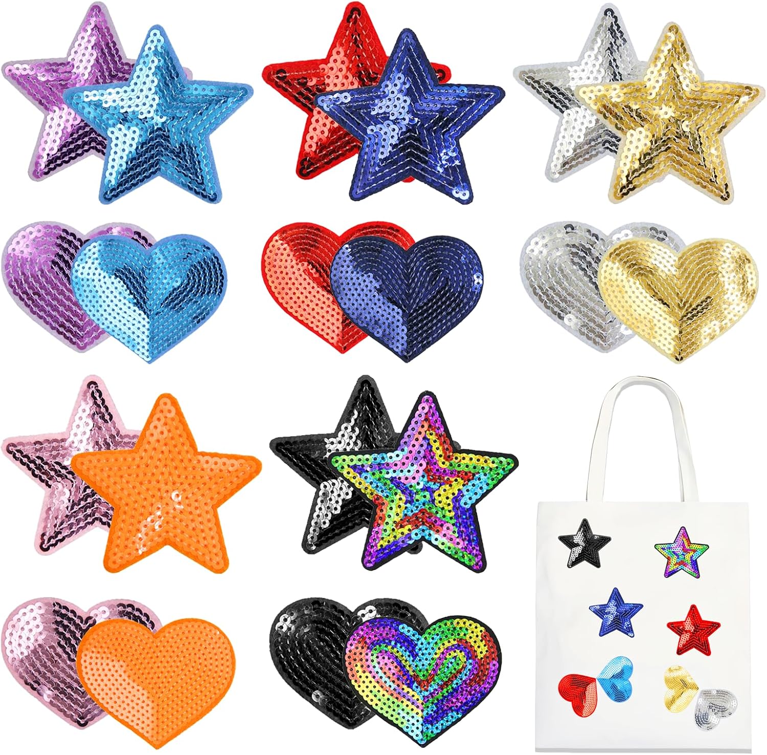Custom Pink Sequin Applique Iron-On Embroidery Patches Resin & Felt Fabric for Clothing & Hat Decor