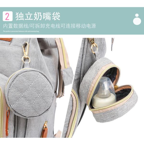 Customized Logo Mummy Baby Bag Diaper Backpack With Travel Bassinet And Changing Station
