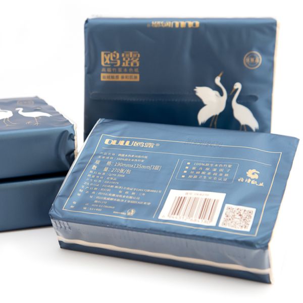 Customizable 3-Ply Bamboo Pulp Soft Eco-Friendly Baby Care Facial Tissues Pocket Tissue Paper for Home & Travel Use