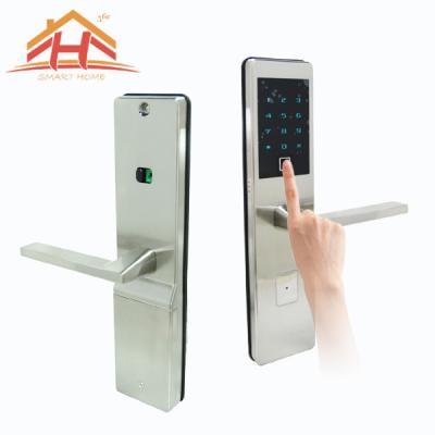 Aviso da baixa tensão da fechadura da porta da impressão digital do tela táctil de Bluetooth com cartão de IC