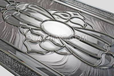 brass decorative glass panel in doors &windows