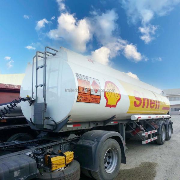 28000L Capacity Carbon Steel Fuel Refuel Tank Semi-Trailer for Diesel Gasoline Delivery
