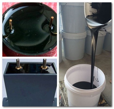 почерните клей 1.2В/мК компонентной эпоксидной смолы 2 термальный проводной для