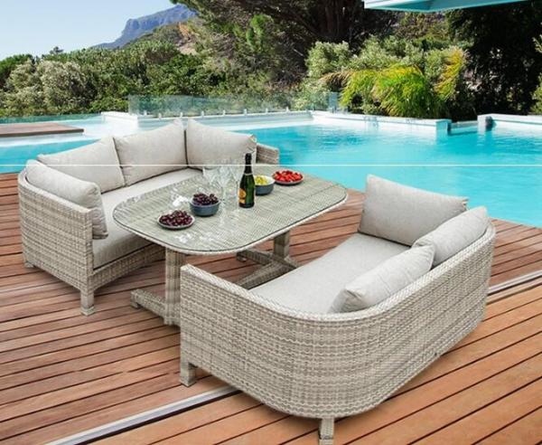 Poly Rattan patio Backyard Sofa sets Leisure Aluminium Outdoor Garden wicker sofa