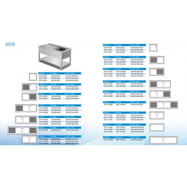 Lavadero de acero inoxidable de estilo de granja Lavadero de plato único Lavadero con agua caliente y fría Instalaciones de plomería Almacenamiento de banco de trabajo