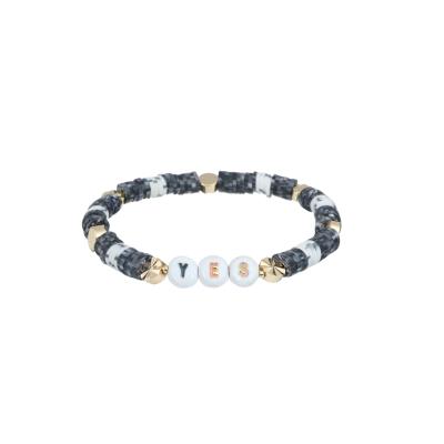 Polymer Clay Custom Letter Bead Bracelets 100 Handmade with 2mm holes