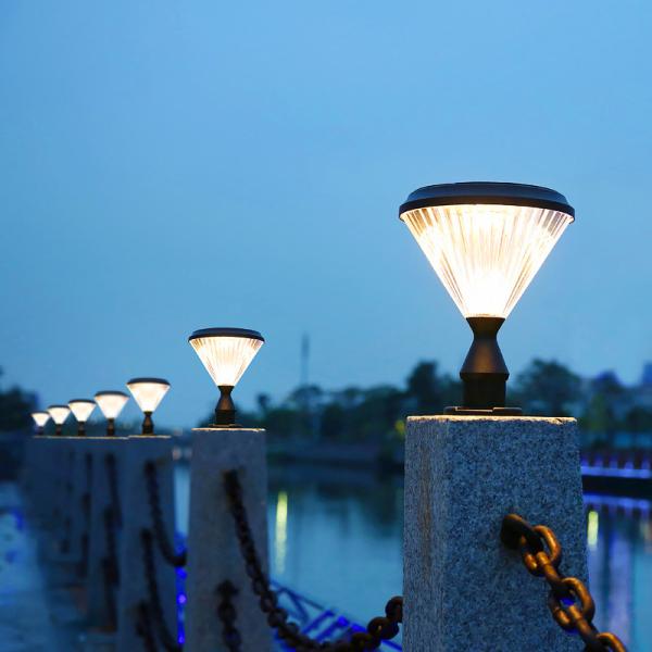 Cerca Led Post Lamp do jardim da jarda do sensor da paisagem fora de Polo 5V 4.5W 26x26x25cm