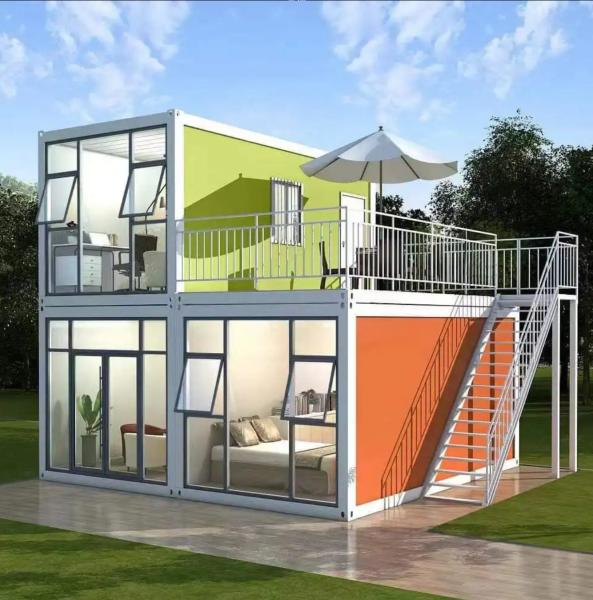 取り外し可能なコンテナハウス（仮設または恒久的な住宅用、鉄骨構造とサンドイッチパネル付き）