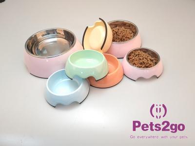 Arredondado dê forma a bacias plásticas do alimentador do animal de estimação de 830g 1200ml