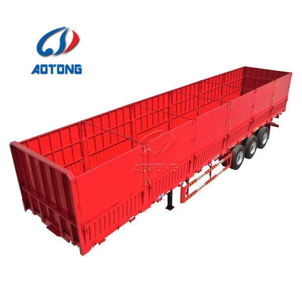 Semi-reboque de parede lateral para caminhão-trator Carga útil máxima 30-100T Suspensão de folhas/ar