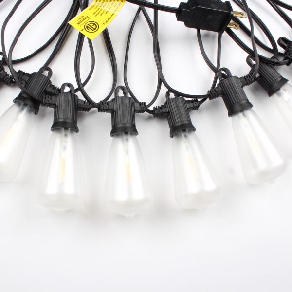 25Ft 50ft 100f ST38 String Light Clear Bulbs Fairy String Waterproof IP44 Patio String Light Outdoor New Year Wedding Decorative