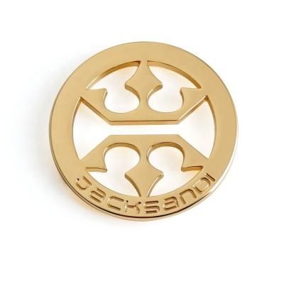 Custom Die Cast Round Metal Logo Tag for Handbags Eco-friendly Custom Logo Customized