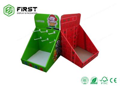 Exposição de gancho contrária personalizada reciclável do tampo da mesa do cartão contrário da impressão a cores PDQ