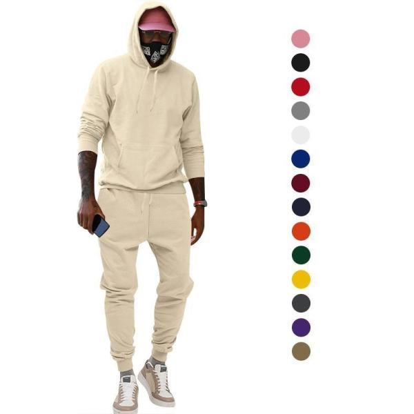 Custom Blank Sweat Suits Men Jogging Set Hoodies Jogging Wear Clothing