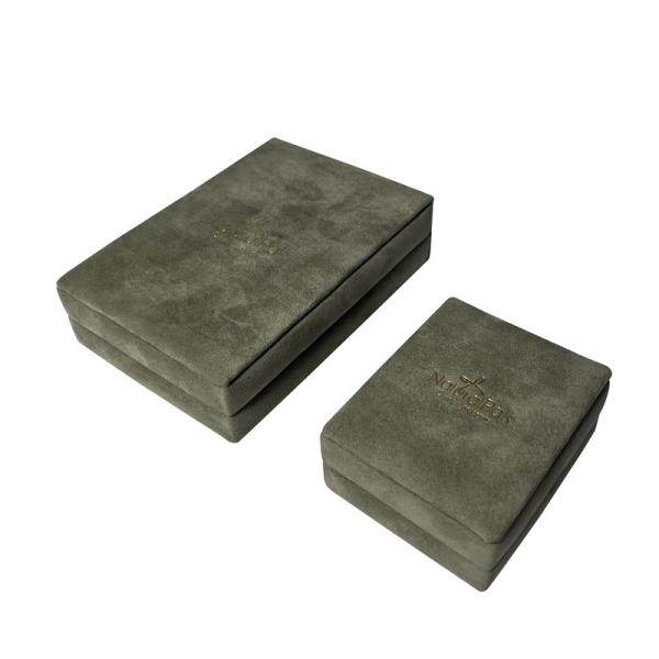 Peagreen Soft Sponge Suede Jewelry Box Customized Velvet Pendant Box