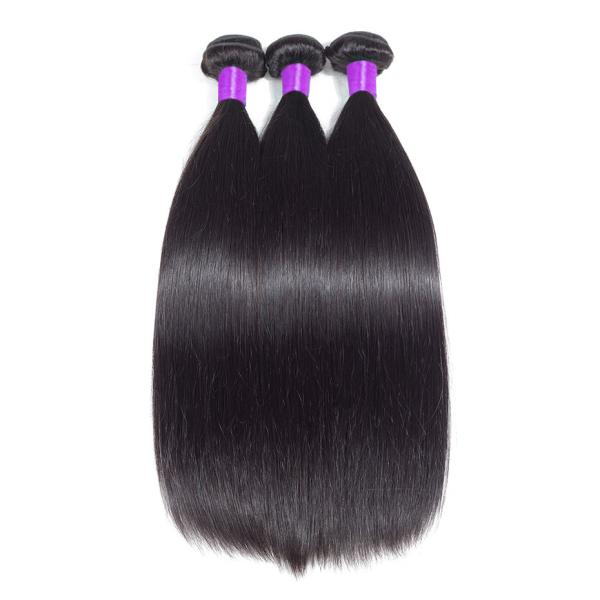 Straight 360 Lace Frontal With Bundles / 100% Unprocessed Brazilian Human Hair