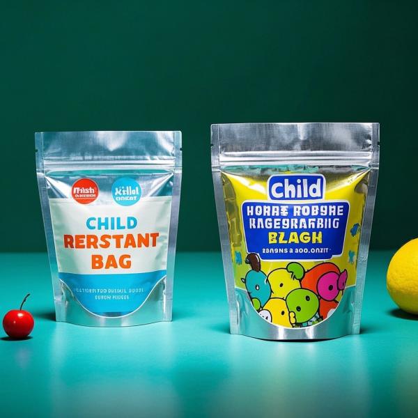 Child-Resistant Barrier Bags | 8-12 Mil Thick Plastic Composite | Airtight Zipper & Tamper-Evident Seal | FDA/SGS Certified for Pharmaceutical/Food Storage