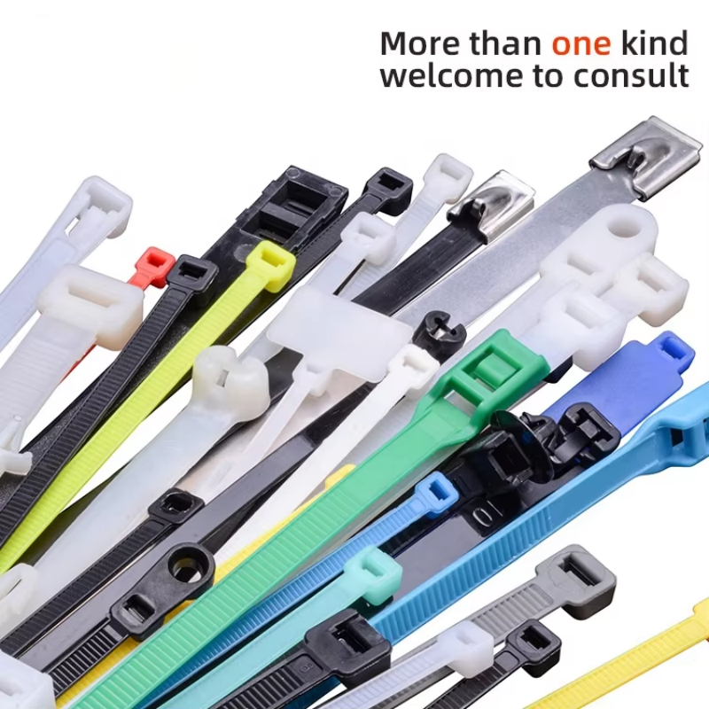 2.5*100mm Nylon Cable Tie Multi Color Custom Plastic Self Locking Cable Ties
