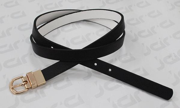 Red / Black PU Womens Fashion Belts Gold Reversible Zinc Alloy Buckle Available