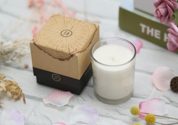 Pleasant Fragrance Home Scented Candles With Kraft Paper Rigid Gift Box