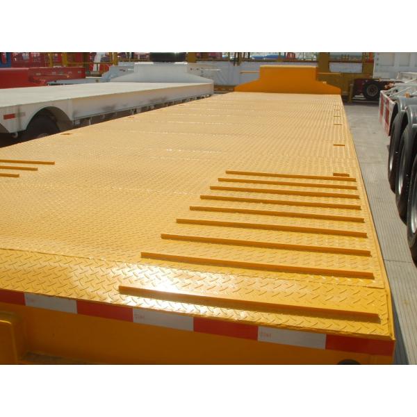 SGS Low Bed Semi Trailer With Air Suspension For Loaders Transportation