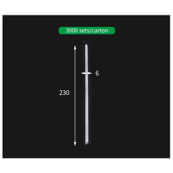 Drink And Milk Tea PLA Disposable Straws 6*230