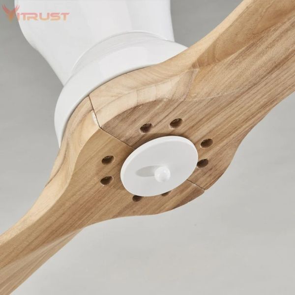 Dimmable ceiling fan with LED Light 60 inch Indoor wood Two-Blade Ceiling Fan light(WH-VLL-40)