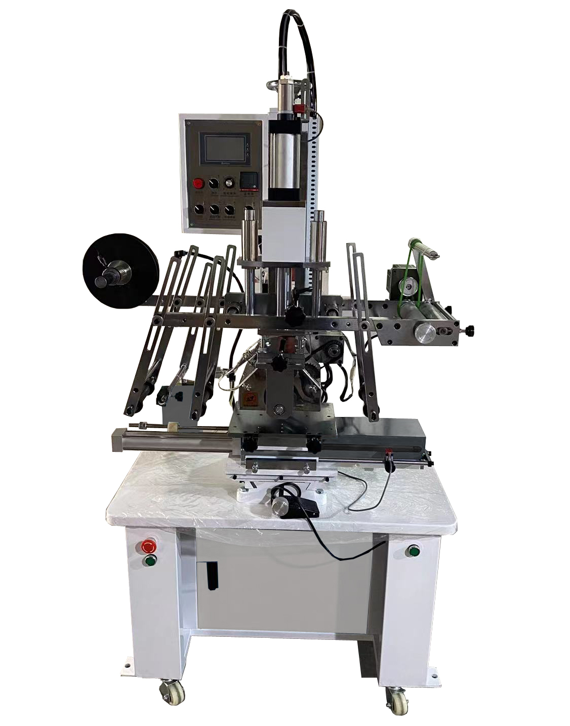 High Precision Round Semi Automatic Hot Stamping Machine For Bottles Packaging