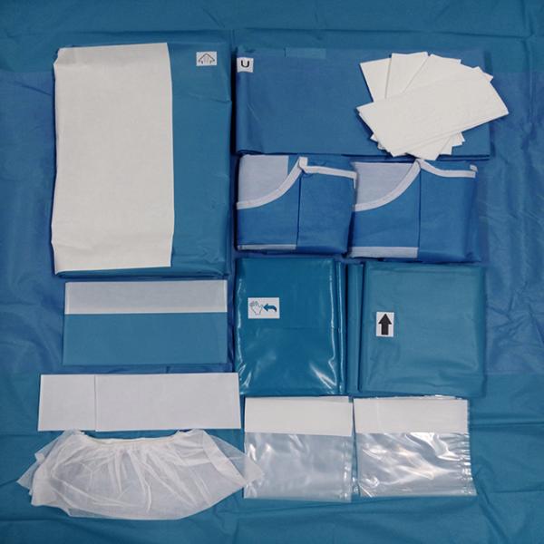 Blue Disposable Surgical Kits Ultra Thin Wrapping Surgical Packs