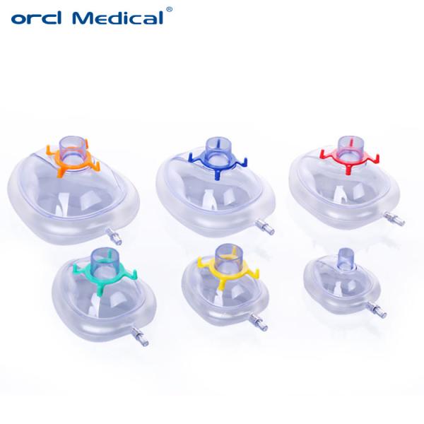 China Professional Factory Produce Medical grade PVC Anaesthesia Mask With Standard Port Air Cushion Mask