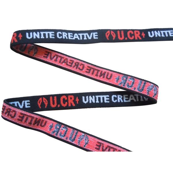 Nylon / Polyester / Cotton Soft Underwear Jacquard Elastic Waistband Reflective Tape