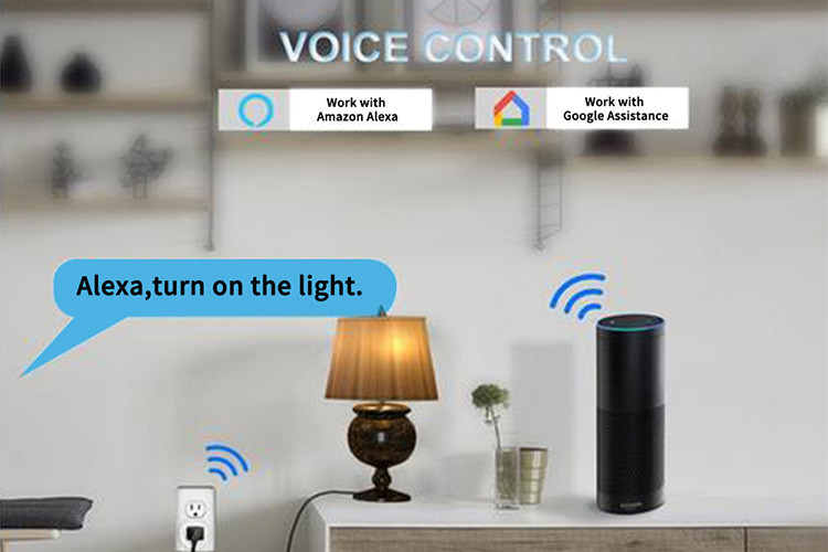 Управление голоса выхода гнезда 10a США Wifi Tuya умное 110v Alexa