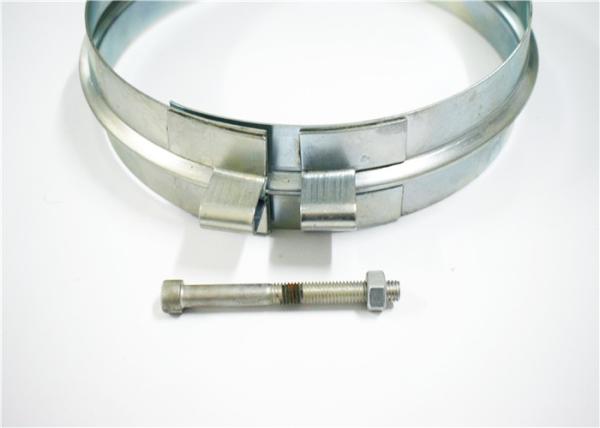 Sliver Metal Wide Pipe Clamp Galvanized Stainless Steel Tube Connection Circle Head