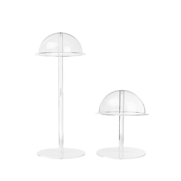 Transparent Black Acrylic Display Stands Hair Accessory Holder 20cm