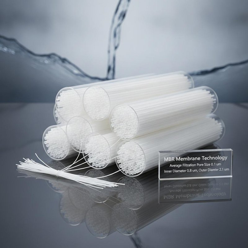 Municipal wastewater MBR membrane module PVDF hollow fiber,  traceable curtain coding, one-stop supply and after-sales support.