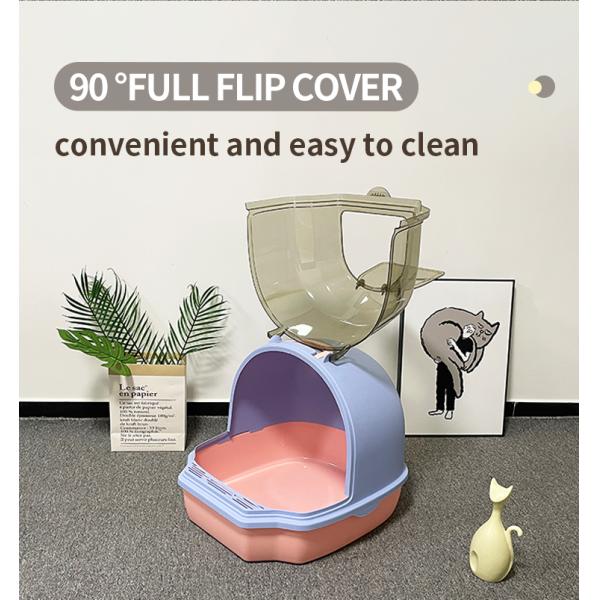 Cat Toilet 2150g Fully Enclosed Flip Top Large Toilets For Self Cleaning 2023 Function