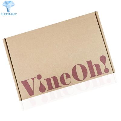 Do vinho de alta qualidade do bloco liso de Logo Sale Hot Retail o encarregado do envio da correspondência ondulado imprimindo feito sob encomenda encaixota a embalagem