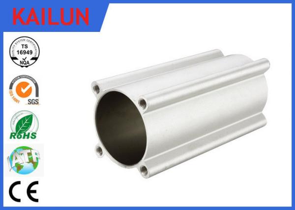 Industrial High Strength Aluminum Tubing , 15 Micron Silver Anodized Aluminium Cylinder Tube
