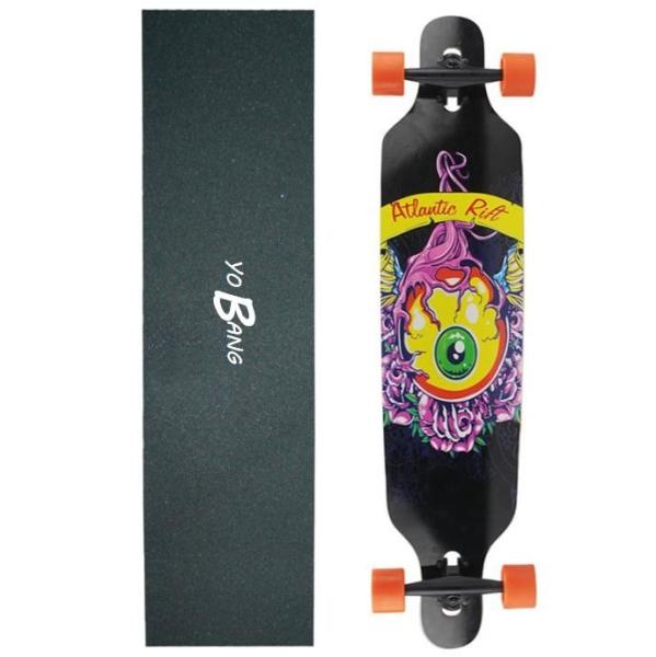 8layers Canadian Maple Longboard Deck Skateboards With Matte Painting Alu Trucks