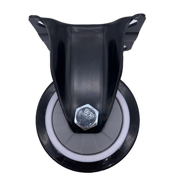 5'' 6'' 8'' Rigid Fixed Plate Black Industrial Heavy Duty Caster