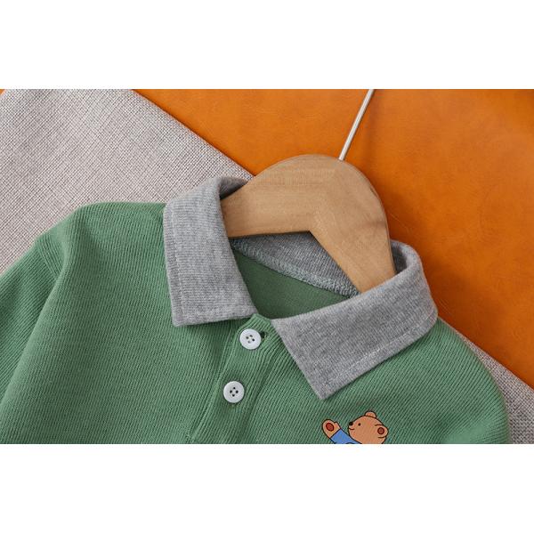 Children'S Outfit Sets Children Long-Sleeved Sets Polo Collar Top Sets