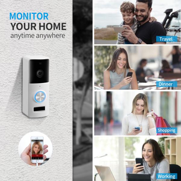 Телефон двери Ip умного ПРИЛОЖЕНИЯ Tuya дверного звонока 1080P 2MP WIFI видео- видео-