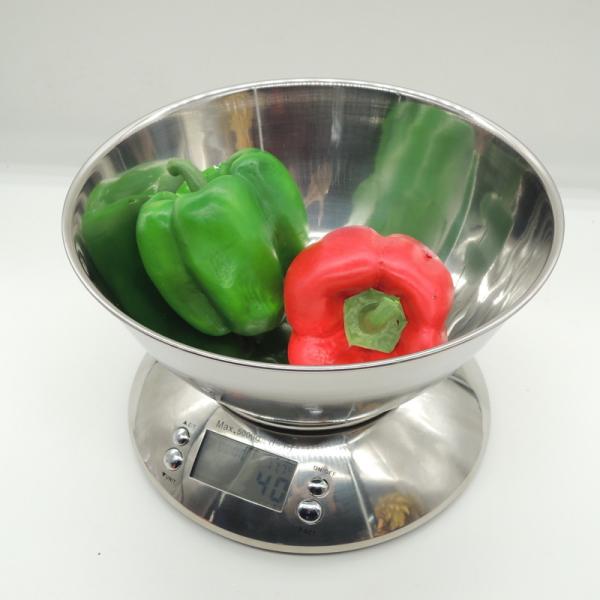 Upgrade Your Kitchen with Our Electronic Scale Stainless Steel Bowl 1g Increment and Temperature Measurement